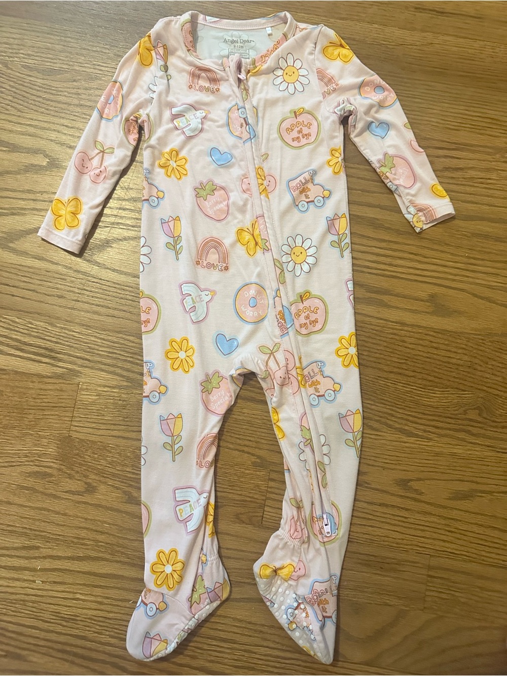 Angel Dear Groovy Vibes Stickers two way zipper pajama
